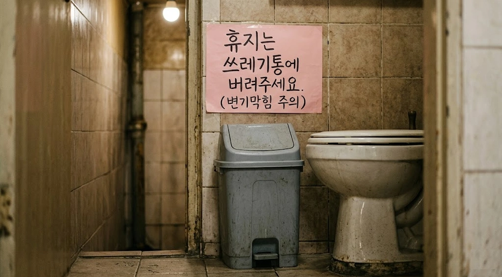 Why Some Bathrooms Still Have Trash Bins Next to the Toilet