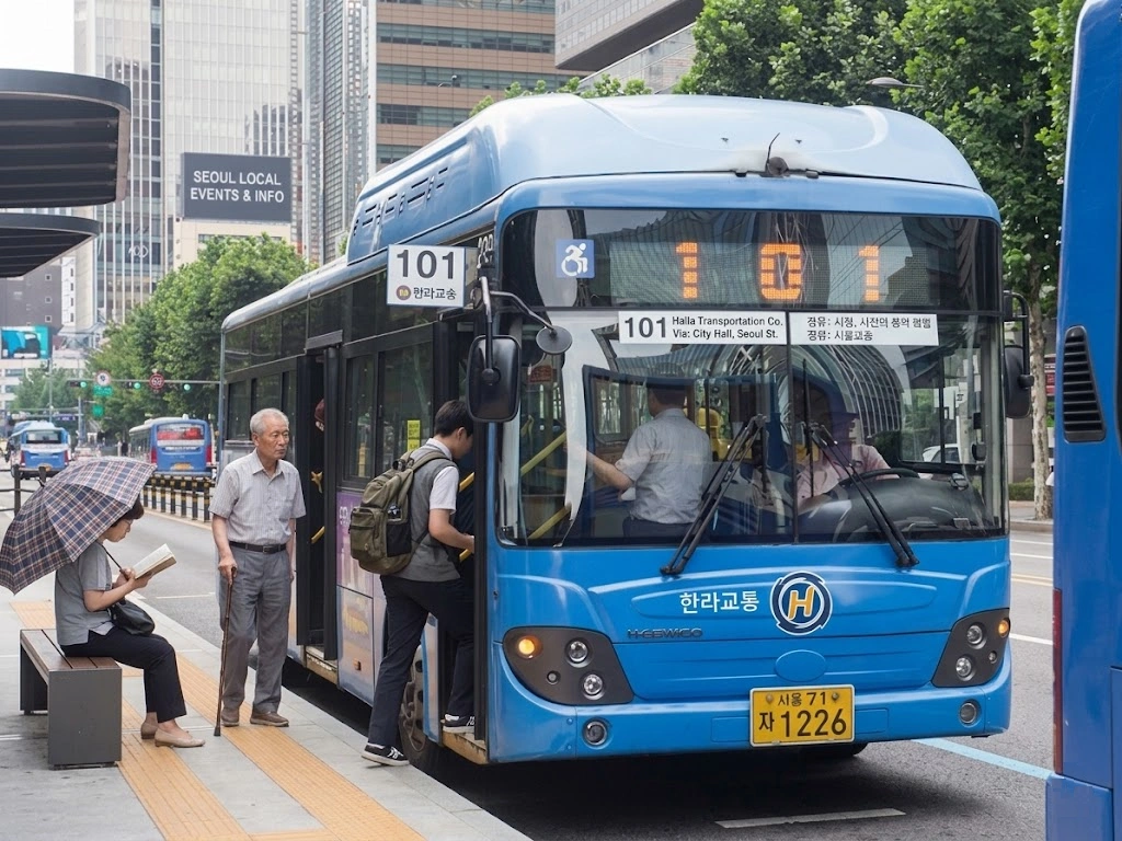 seoul blue bus