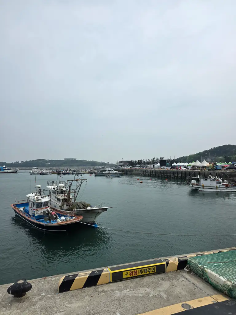 Harbor view at Jango Port during the silchi festival in Dangjin